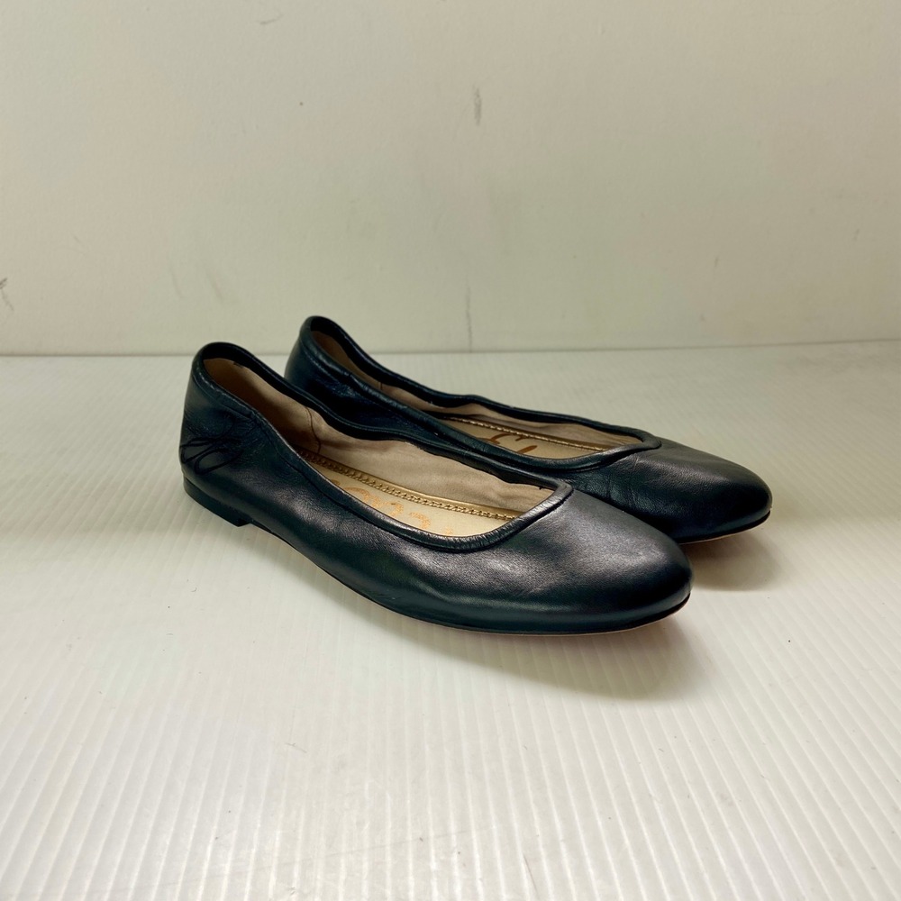 Sam Edelman Fritz Black Leather Ballet Flats Shoes Womens 9M